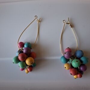 Colorful Beaded Drop Earrings